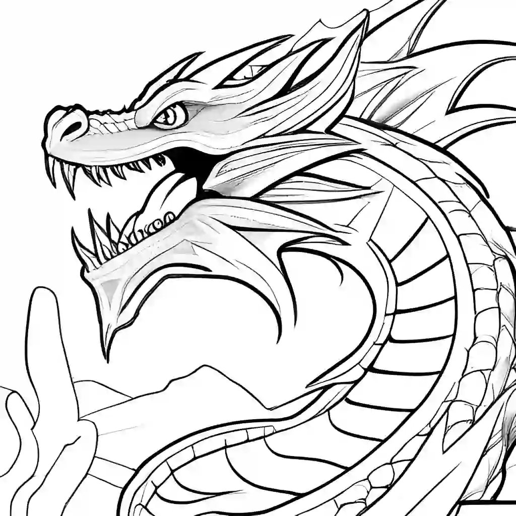 Fire-Breathing Dragon coloring pages